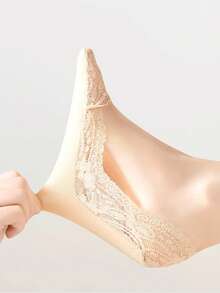 1/5/10 Pairs Of Fashionable Lace Women's Summer Transparent Breathable Comfortable Invisible Boat Socks - Multicolor - View 4