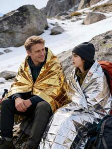 Multifunctional Travel Emergency Thermal Blanket, Outdoor Survival Insulation Blanket, Aluminum Foil Cold-Proof Blanket - Thermal Blanket - View 4