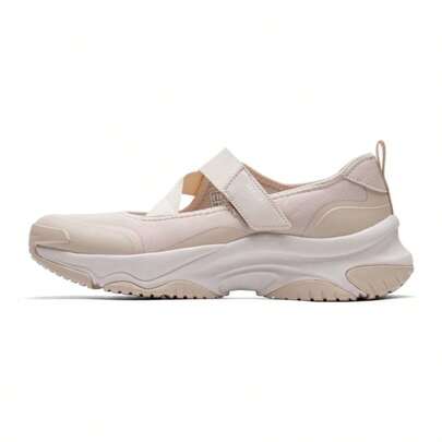 Skechers MOONHIKER 女士休闲魔术贴玛丽珍运动鞋，轻便舒适低帮日常通勤鞋 177602-NAT
