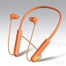 1pc Orange Neckband Headphones Sleek Modern Lightweight Ergonomic Design Soft Comfortable Material 4888 Hours Long Standby Dual Mode Acoustic Cavity Digital Noise Reduction 360 ° Surround Sound Long Battery Life Secure Fit Sports Airy Wear Wireless Neckband Headphones Daily Use Gym Workouts Outdoor Activities Travel Commutes Leisure Listening New Year's Day Celebrations Parties Valentine's Day Gifts Easter Gatherings Mother's Day Presents Father's Day Gifts Memorial Day Trips Stylish Versatile Comfortable Wearable Audio Device Men Women Teens High-Quality Sound Effects Digital Sound Enhancement Technology Easy To Operate Portable Neckband Headphones Sports Enthusiasts Daily Entertainment Work Commutes BNGY - trái cam - Xem 8