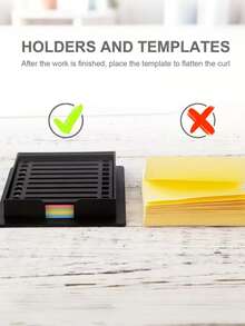 1x Sticky Note Holder With Templates - Sticky Note Template Organizer & Quick-Line Marking Dispenser - A - View 8