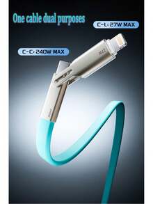 240W 超快充电线 - 全新硅胶双头设计，兼容 17/16/15/14/13/12/11/XS/8 和安卓设备，是居家、旅行和办公的理想之选。 - 彩色 - 查看 4