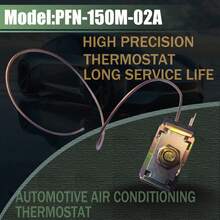 PFN-150M-02A High-Precision Thermostat, Automotive Air Conditioning Thermostat, Temperature Regulator, 48 Cm Capillary Tube - Silver - View 5