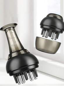 1支迷你精油梳，头皮按摩器，生发精华梳，护发精华，滋养液，护发素，精油梳 - 精准将液体或精油输送到发根 - 均碼 - 查看 11