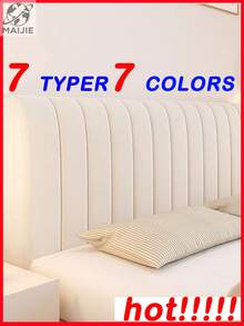 Thickened Velvet Headboard Cover, Full-Wrap Dustproof Protector, Double-Sided Soft Padding, Anti-Collision Headboard Cover - Dark Grey - View 6