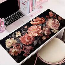 Spring-Inspired Extra Large Mouse Pad, Gaming Desk Mat, Big Keyboard Pad, Washable, Rubber Non-Slip Bottom, Stitched Edges, Gift Mouse Pad, Desk Protector, Study Pad, Multiple Sizes Available, Computer Keyboard Mat, Laptop Pad Office Desk Desk Office Supplies Office Decor - Blooming Flowers - View 6