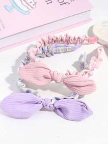 1件装女士时尚甜美蝴蝶结印花发箍，适合日常佩戴 - 彩色 - 查看 4