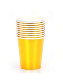 [100/50/40/30/25/20/15/10/5 chiếc/bộ] Cốc giấy trắng 9oz (khoảng 237ml) dùng cho cà phê, nước, đồ uống, sữa, nước ép, thích hợp cho đồ uống nóng/lạnh, văn phòng, tiệc tùng, dã ngoại, du lịch. - Nhiều màu - Xem 3