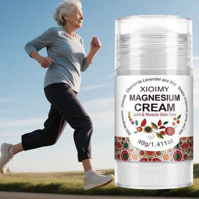 Xioimy 40g Magnesium Massage Stick For Joints, Muscles & Skin, 72-Hour Deep Hydration, Joint & Muscle Skin Care, Infused With Chamomile, Shea Butter & Lavender Extracts, Easily Absorbed Non-Greasy