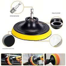 3/4/5 Inch Soft Felt Polishing Pad, Car Polishing Disc, Waxing Buffing Pad, Scratch Removal Cleaning Tool - 5-piece Set - View 2