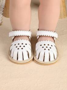 2026 Summer New Hollow-Out Closed Toe Cute Sandals For Infant Girls, Soft Bottom - White - View 6
