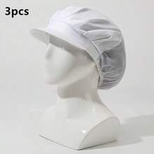 1/3/5 Pcs Pack, Women's Work Hat, Food Factory Workshop Dustproof Hat, Catering Waiter Hat, Chef Hat, Suitable For Work Workshop, Protective Hat,Summer,Beach,Holiday,Travel - A - View 14