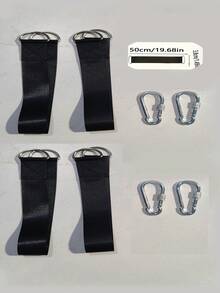耐用户外吊床悬挂套件，包括 2 个安全登山扣和树吊带，适用于各种户外吊床和游乐场配件，专用吊床绳、树木捆绑带、加厚吊椅部件、单杆吊带、加固悬挂带、悬挂钩、健身训练器材、室内秋千配件。 - 黑色 - 查看 12