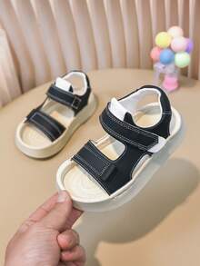 儿童凉鞋，男童鞋（1-6岁），婴儿鞋，新款夏季沙滩鞋，软底防滑 - 黑色 - 查看 2