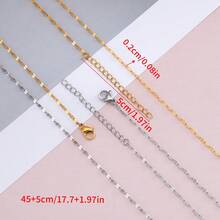 5件套不锈钢唇形项链链条，适合DIY项链首饰制作 - 5件 - 查看 3