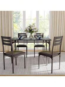 Dining Table & Chair Sets - Black - View 4