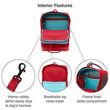 Kurgo G-Train - Dog Carrier Backpack for Small Pets - Cat and Dog Backpack for Hiking Camping or Travel - Waterproof Bottom - Azul / Patchwork - Ver 3