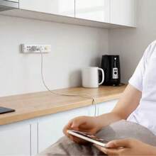 1/6/8pcs Ultra-Strong Adhesive Power Strip Holder - No-Drill Wall Mount & Damage-Free Removal, Durable Minimalist Cable Organizer For Home Office & Gaming Setup, Space-Saving Socket Rack - A - View 4