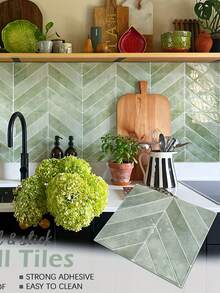 1pc 30*30cm 3D Self-Adhesive Tile Sticker, Waterproof Oil-Proof Wall Decal For Kitchen Bathroom Home Renovation - 1PC - View 8