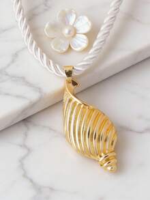 1pc Exaggerated Ocean Style Starfish Necklace - Conch - View 4