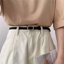 1 Piece Of Women's PU Slim Waist Belt - 咖啡 - 查看 1