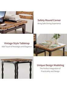 Dining Table & Chair Sets - Brown - View 7