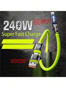 Cáp sạc USB 4 trong 1, cáp sạc nhanh đa cổng USB-C kết hợp, công suất tối đa 240W, tương thích với iPhone 17/16/15/, Galaxy và các thiết bị khác. Cáp sạc nhanh 4 trong 1 này có cổng sạc kép, trang bị giao diện USB-A/Type-C/Lightning. Cáp sạc nhanh 4 trong 1 này tương thích với iPhone 16/15/14/13/12/11 Pro Max, S25/S24/S23 Series. - Nhiều màu - Xem 6