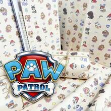 Paw Patrol 3卷可爱卡通人物汪汪队立大功印花礼品包装纸，尺寸70 x 50厘米，适合毕业、返校、新年和生日派对装饰 - 米色可爱小狗图案，实用大尺寸礼品包装纸，也可作书皮使用 - 彩色 - 查看 11