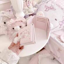 原创设计三折钱包，可爱猫咪系列，小巧却容量充足，多卡位三折零钱包，女士钱包，零钱包，卡包，银行卡零钱包，折叠大容量拉链钱包，手提女士包，生日/情人节礼物 - 彩色 - 查看 3