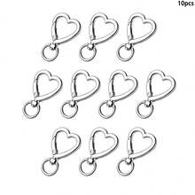 10/20pcs Heart Shape Key Ring, Durable Keychain & Bag Hanging Supplies - Heart-shaped Keychain - View 12
