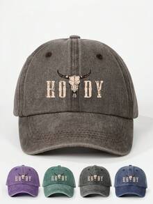 1pc Women's Embroidered "SUPPORT DAY" Washed Baseball Cap, Adjustable, Casual Sun Protection Hat Suitable For Valentine's Day, Spring/Autumn Travel, Versatile, Unisex Youth Y2K Style Sun Hat - Baseball Cap - View 23