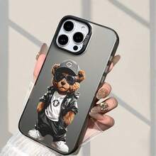 Cute Bear Pattern Phone Case, Suitable As Birthday And Christmas Gift For Couples, Girlfriends, Daughters, Teenagers - Black - View 3