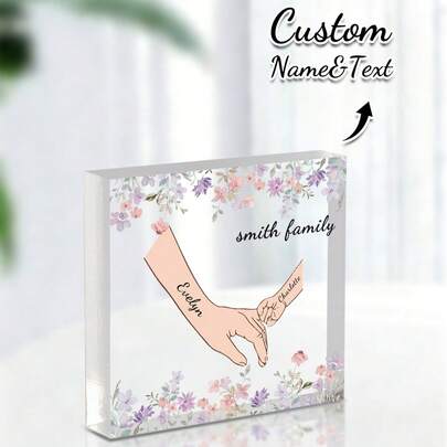 Bảng tên acrylic tùy chỉnh, bảng trang trí acrylic cá nhân hóa, quà tặng Ngày của Mẹ tùy chỉnh, quà kỷ niệm gia đình, quà tặng cặp đôi, trang trí nhà cửa, dễ thương, chất lượng cao, quà sinh nhật, quà Ngày của Mẹ và Ngày của Cha, đa chức năng, có thể điều chỉnh, trang trí, có thể tái sử dụng