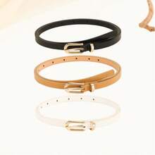 4pcs Minimalist Women & Teenage Students Fashion Belt Set - Multicolor - View 17