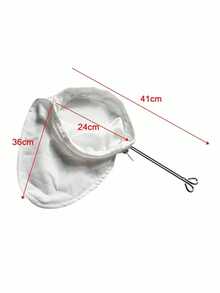 1 pièce Sac-filtre en maille de tissu réutilisable, convient pour la filtration du lait de soja, des tisanes, du café froid, ustensile de cuisine - Multicolore - Voir 8