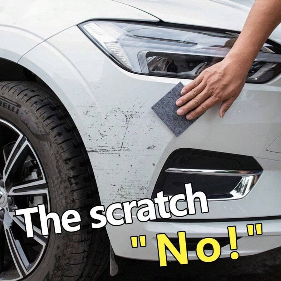 2pcs Car Scratch Repair Polishing Cloth, Quick Polishing Fiber Pad, Suitable For Light Scratches And Swirl Marks, Manual Use Without Battery - 10*10cm Scratch Cloth - View 1