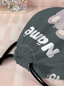 1pc Customized Name Cartoon Dinosaur Pattern Drawstring Backpack, Can Be Customized According To Your Unique Design, Perfect For Children, Print Your Own Name Or Print Your Sister's And Classmates' Names As Gifts For Others - Multicolor - View 5