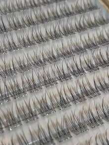 120 sợi mi giả đuôi cá, cong nhẹ, tạo vẻ tự nhiên cho sử dụng hàng ngày, nối mi không chân, không cần keo, dễ sử dụng. - Xem 7