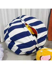1 pezzo Borsa portaoggetti in peluche a righe, grande capacità con maniglia e coprisedia, realizzata in materiale in poliestere di alta qualità, borsa multifunzionale con cerniera per il trasporto di coperte, borsa portaoggetti in peluche a righe, borsa per divano a righe, borsa da viaggio con cerniera e grande capacità per coperte, borsa multifunzionale in tela per bambole, coperte e articoli da viaggio, scatola portaoggetti per la casa, la scelta migliore per bambole e conservazione domestica - Multicolore - Visualizzare 22