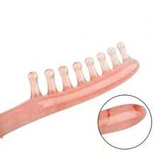 Watermelon Resin Scalp Massaging Comb - Manual Head Massage Brush For Hair Growth, Stress Relief & Scalp Care, Gentle Detangling Grooming Tool For All Hair Types - Hồng - Xem 1
