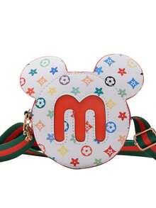 Children's Cute Printed Round Wallet Fashion Princess Wide Strap Small Round Shoulder Bag With Printed Design - Multicolor - View 12