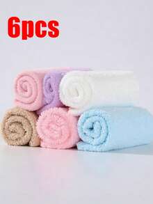 20条装和6条装随机混色毛巾，10x10英寸，柔软吸水 - 适用于沐浴、洗脸、洗手、厨房、水疗等。 - 彩色 - 查看 9
