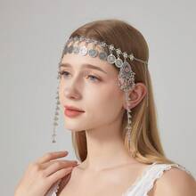 1 chiếc băng đô phong cách Bohemian cổ điển, băng đô cài tóc kiểu vintage, phụ kiện tóc cô dâu mang hơi hướng kỳ lạ, thích hợp cho mùa hè, kỳ nghỉ, du lịch. - Kiểu tiền xu - Xem 3