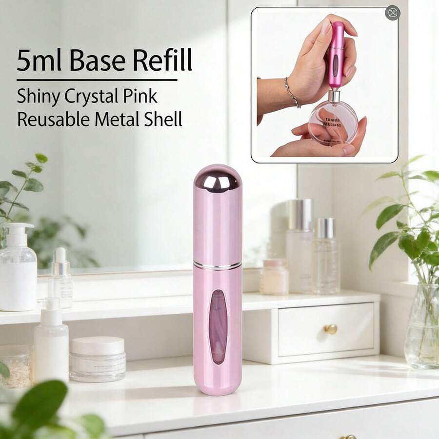 1pcs 5ml Portable Refillable Perfume Atomizer Spray Bottle Fragrance Pump With Travel Case - Xem 1