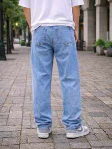 Baggy Balloon Jeans - 淺色水洗藍 - 查看 3