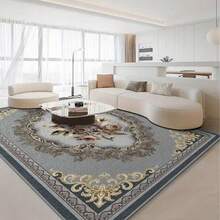 GEL HUT MUN 天鹅绒门垫，厚实柔软的低绒卧室地毯，复古色彩，舒适触感，增添独特魅力。奢华地毯 - 厚实，可机洗，防滑，复古抽象几何图案，适用于客厅、卧室、办公室和咖啡厅装饰，简约房间装饰 - 2 - 查看 3