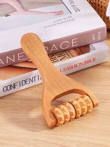 木质按摩滚轮工具,手动按摩滚轮棒,用于塑形、淋巴引流、减少橘皮组织以及按摩腰部、大腿和腹部肌肉。适用于学校、返校季、暑假、海滩旅行、居家使用、水疗、按摩等多种场合。 - 咖啡棕 - 查看 15