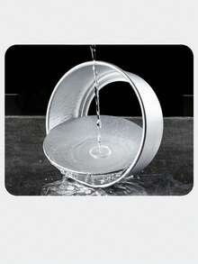 1pc 8-Inch Silver Anodized Non-Stick Removable Bottom Chiffon Cake Mold, Smooth Surface Easy To Clean, Rust-Proof - White - View 3