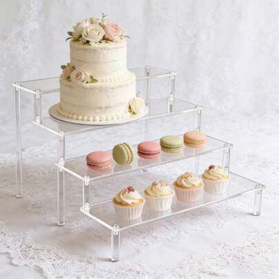 Giá trưng bày tráng miệng bằng acrylic, giá đựng bánh ly, giá đựng đồ ăn nhẹ, bàn tráng miệng tự chọn, tiệc sinh nhật, trưng bày trên bàn tiệc cưới, trang trí đám cưới, đồ dùng tiệc cưới, phụ kiện cưới, giá đựng bánh cưới, đồ dùng cho năm học mới.