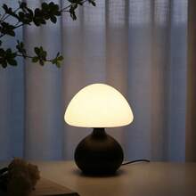 1pc Minimalist Cream-Colored Mushroom Desk Lamp, Adjustable 3-Color Lighting, USB Powered Bedside Lamp Suitable For Bedroom, Study, Cafe, Living Room, Dining Room Decor, Gift Lamp - Three Colors - View 11